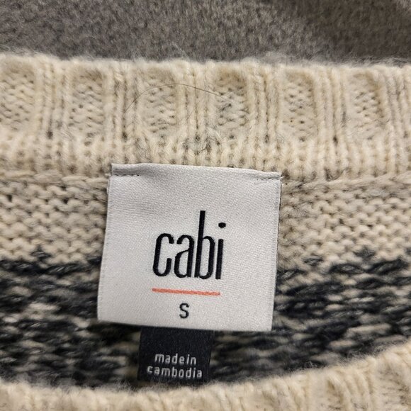 Cabi Fair Isle Pullover Sweater Womens Size Small Snowflake Metallic Cozy Comfy - Picture 4 of 9